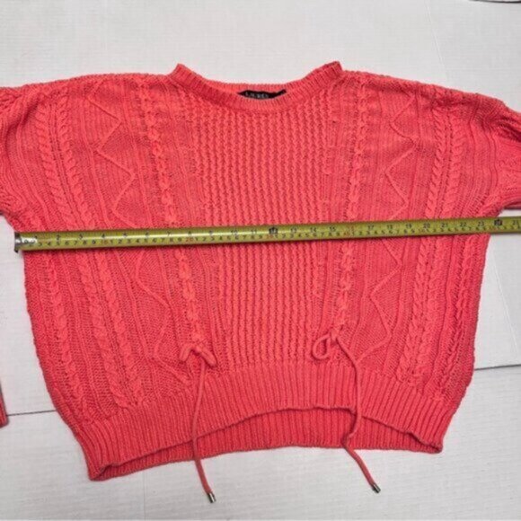 Lauren Ralph Lauren * Black Label Cotton  CABLE KNIT PULLOVER SWEATER  EUC L - Picture 7 of 11